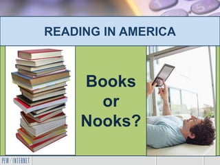 READING IN AMERICA



    Books
      or
    Nooks?
 
