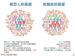 陳昇瑋 / 網路購書大數據
生活風格類
56
 