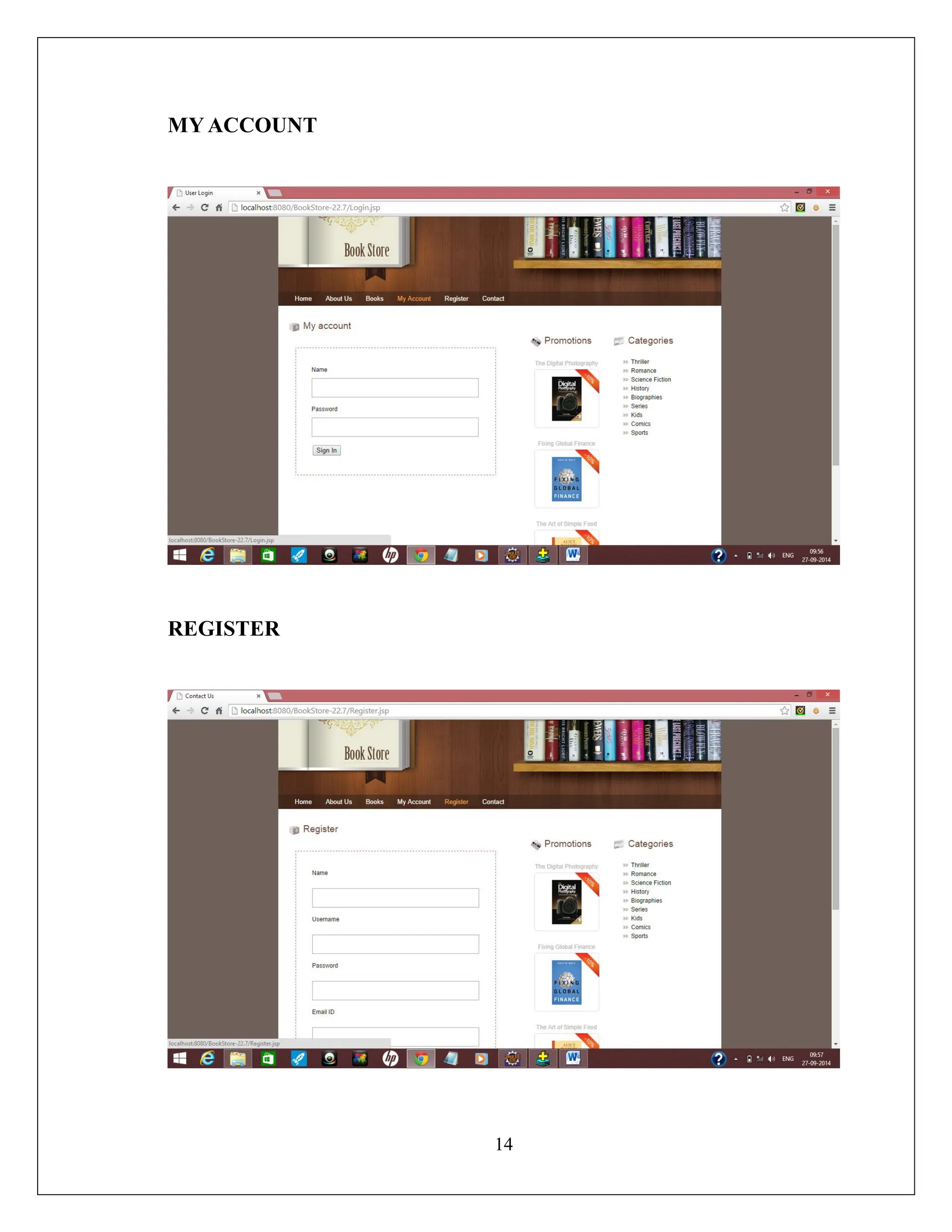 14
MY ACCOUNT
REGISTER
 