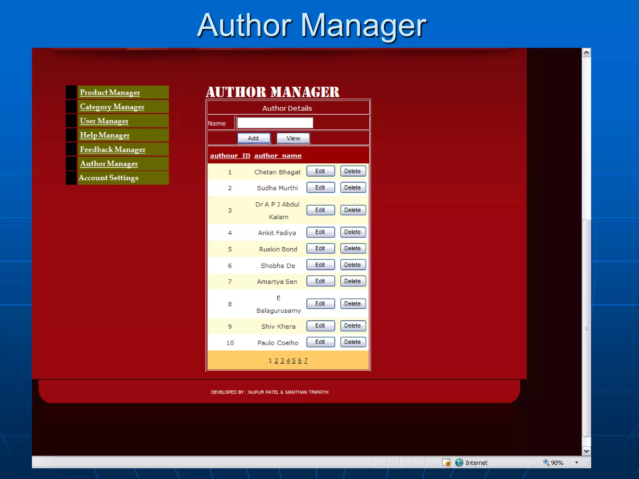 Author Manager
 