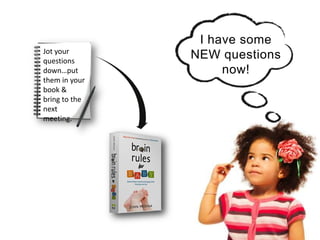 I have some
NEW questions
now!
Jot your
questions
down…put
them in your
book &
bring to the
next
meeting.
 