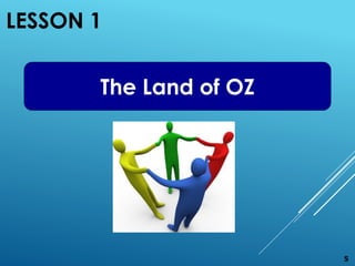 LESSON 1
5
The Land of OZ
 