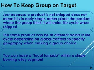 Just because a product is not shipped does not
mean it is in early stage, rather place the product
where the group think i...