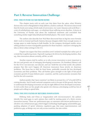 Book Summary - Reverse Innovation (Document) | PDF
