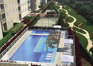 Ilustração Artística da Vista Aérea do Lazer
 