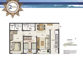 2
quartos
com suíte
 