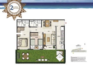 2
quartos
com suíte
 