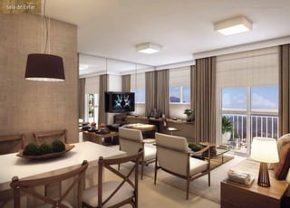 Sala de Estar   Ilustração Artística da Sala Ampliada da Unidade 1302
 