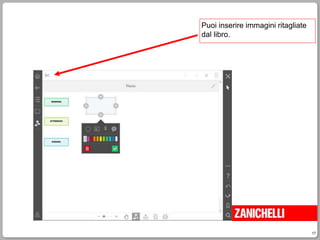 17
Puoi inserire immagini ritagliate
dal libro.
 