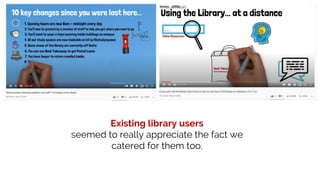 Existing library users
seemed to really appreciate the fact we
catered for them too.
 
