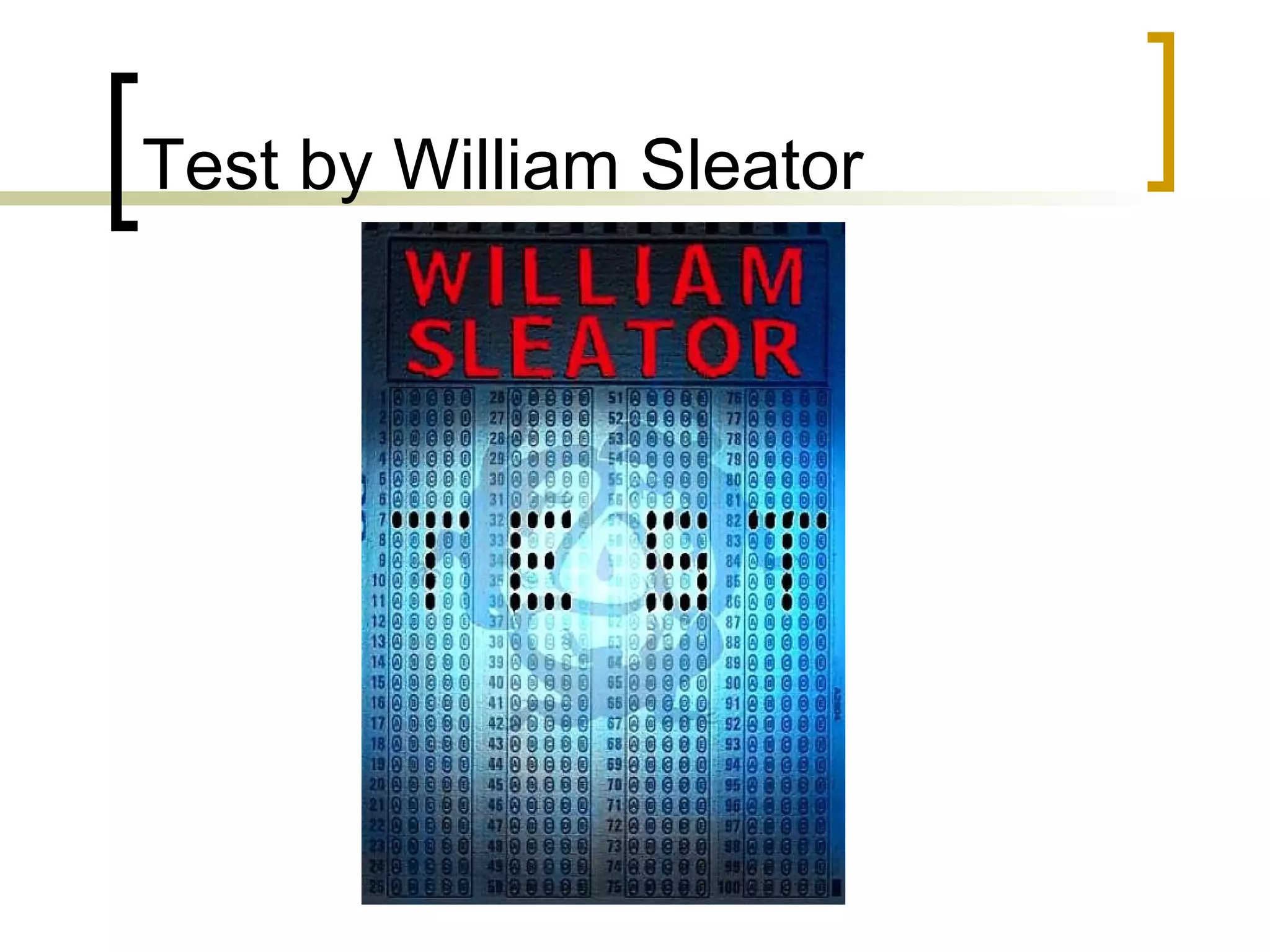 Test by William Sleator 