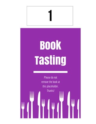 Book Tasting Placeholders