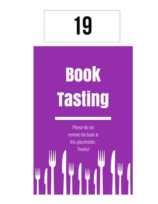 Book Tasting Placeholders