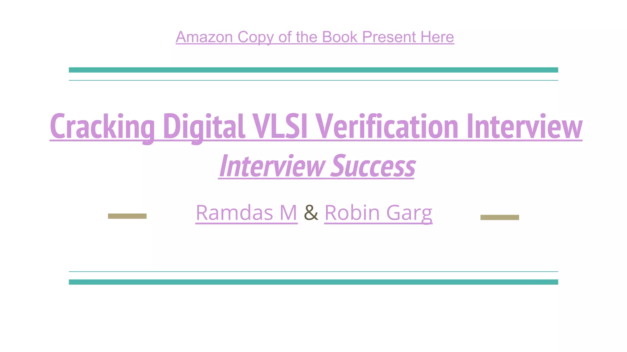 CRACKING DIGITAL VLSI VERIFICATION INTERVIEW INTERVIEW SUCCESS PDF visual data 8