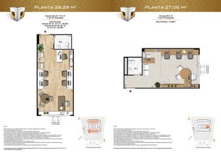 Planta 28,29 m2
Planta 27,06 m2
 