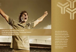 Um novo tempo para você
e os seus negócios conquistarem
todos os objetivos.
Todos os olhares estão voltados para a
Copa do Mundo de 2014 e para os Jogos
Olímpicos de 2016. Grandes investimentos
estão sendo realizados na cidade. O processo
de pacificação da através das UPP’s, a
implantação do sistema BRT, a ampliação
da capacidade hoteleira, o projeto Porto
Maravilha e diversas outras melhorias.
Com tudo isso, o Rio evolui criando um
momento oportuno para quem procura
investir ou montar negócio
FotoIlustrativa
 