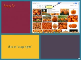 click on “usagerights”
Step 3:
 