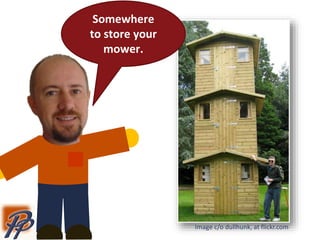 Image c/o dullhunk, at flickr.com
Somewhere
to store your
mower.
 