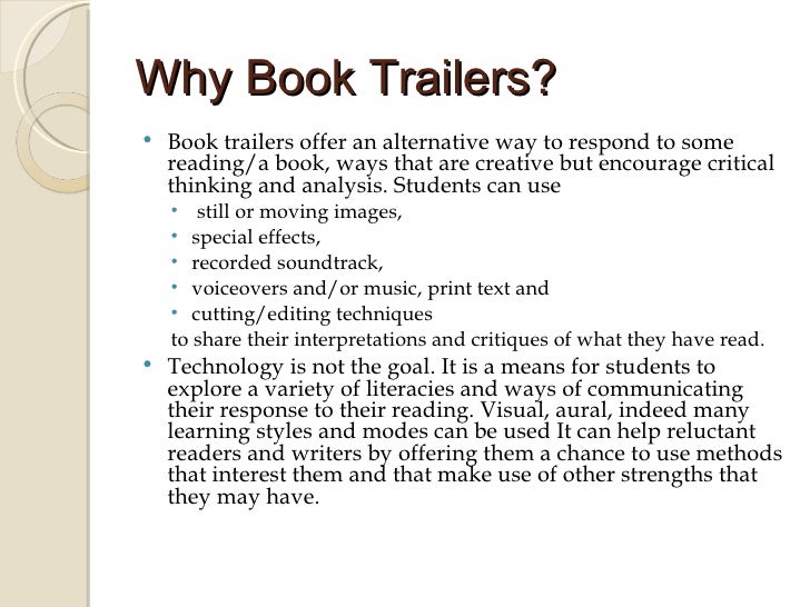 Book trailers Our process