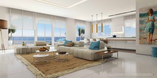 The open space combines the kitchen and living room in the Superior Residence apartment (illustration) 
Grand espace ouvert (Open Space) sur cuisine et séjour dans un appartement Superior Residence (illustration) 
65 
 