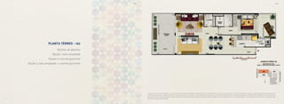 4039
O terraço é área comum do edifício, de uso e gozo exclusivo do proprietário da unidade 102, conforme previsto na convenção de condomínio. Esta é uma planta provisória sujeita à alteração sem aviso prévio.
O projeto poderá sofrer modificações decorrentes das posturas municipais, concessionárias e do próprio local. A planta não apresenta localização de pilares e prumadas de instalações. As áreas descritas
são referentes às áreas privativas de cada unidade. Essas áreas privativas representam as áreas dos compartimentos somados às suas áreas de paredes. As cotas são dimensões de eixo a eixo de paredes
do estudo de layout apresentado.
16,68 m²
Opções de plantas
Opção 1 sala ampliada
Opção 2 cozinha gourmet
Opção 3 sala ampliada + cozinha gourmet
planta térreo - 102
BS”DBS”D
 