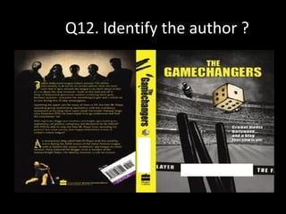 Q12. Identify the author ?
 
