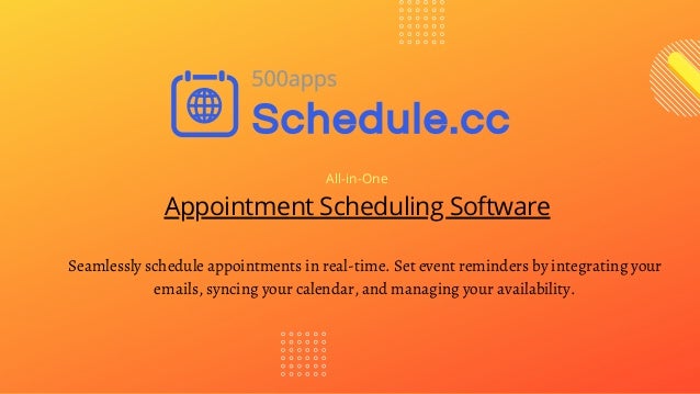 All-in-One
Appointment Scheduling Software


Seamlessly schedule appointments in real-time. Set event reminders by integrating your
emails, syncing your calendar, and managing your availability.
 