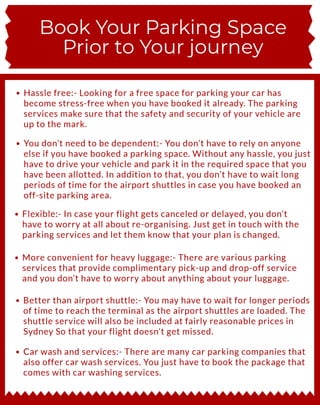 Book Your Parking Space Prior to Your Journey