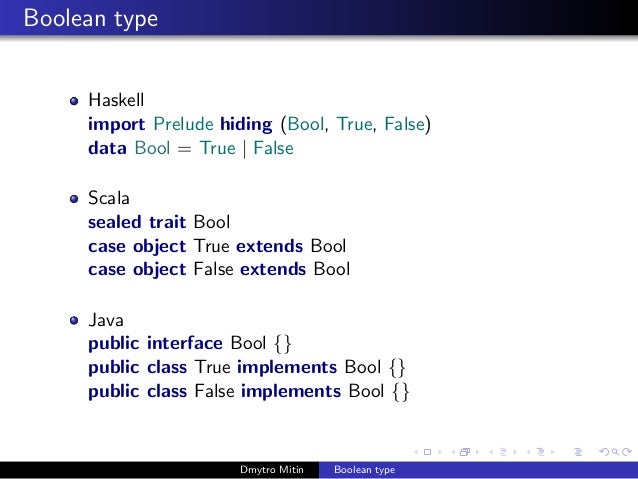 Boolean type