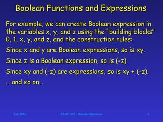 Boolean algebra | PPT