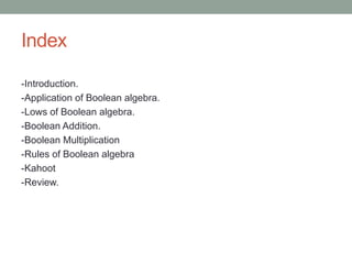 Boolean algebra | PPT