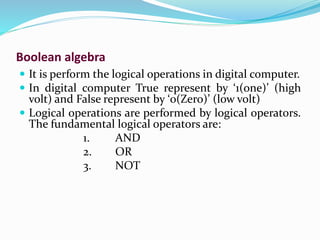 Boolean algebra | PPTX