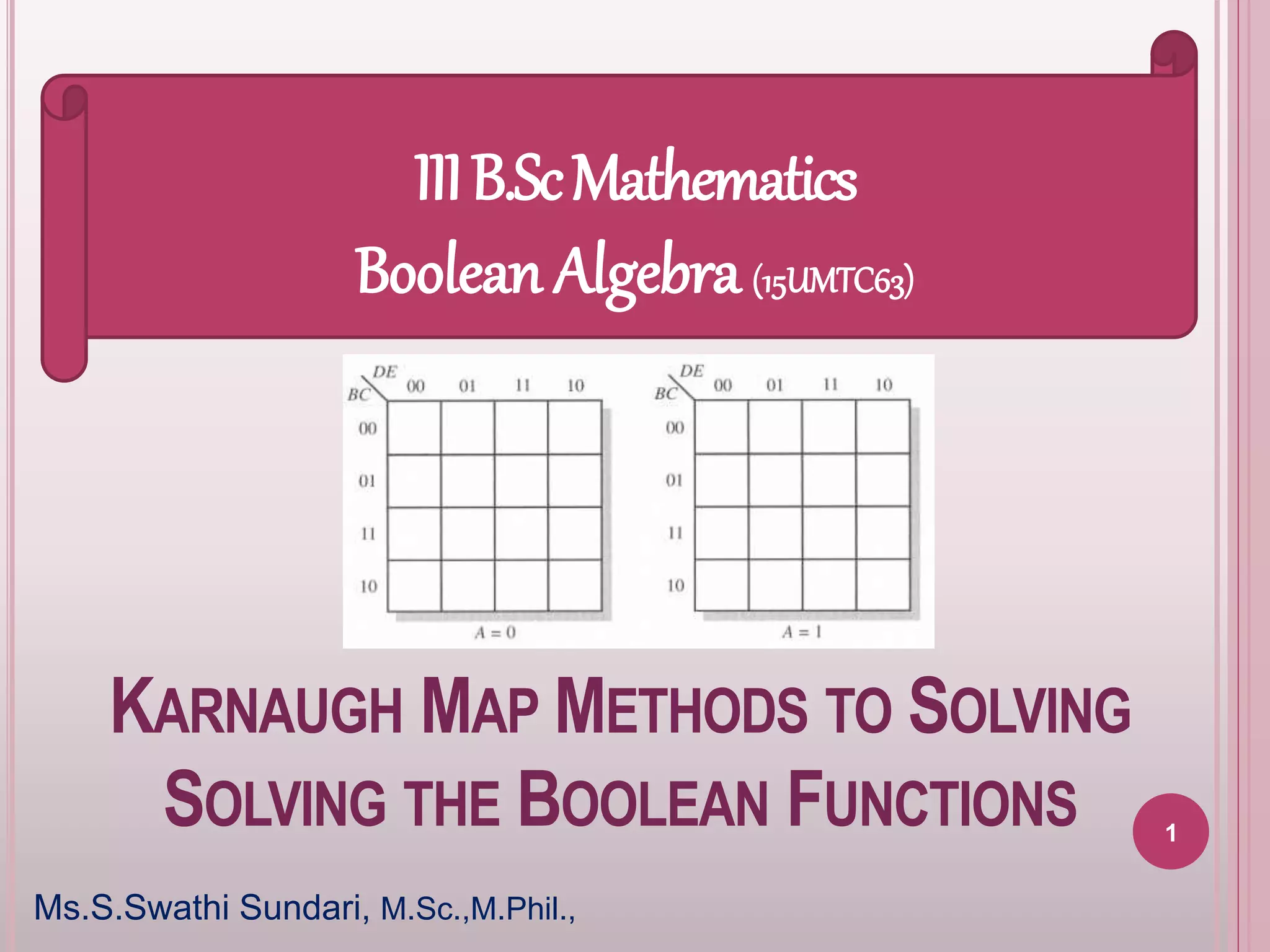 Boolean Algebra | PPT