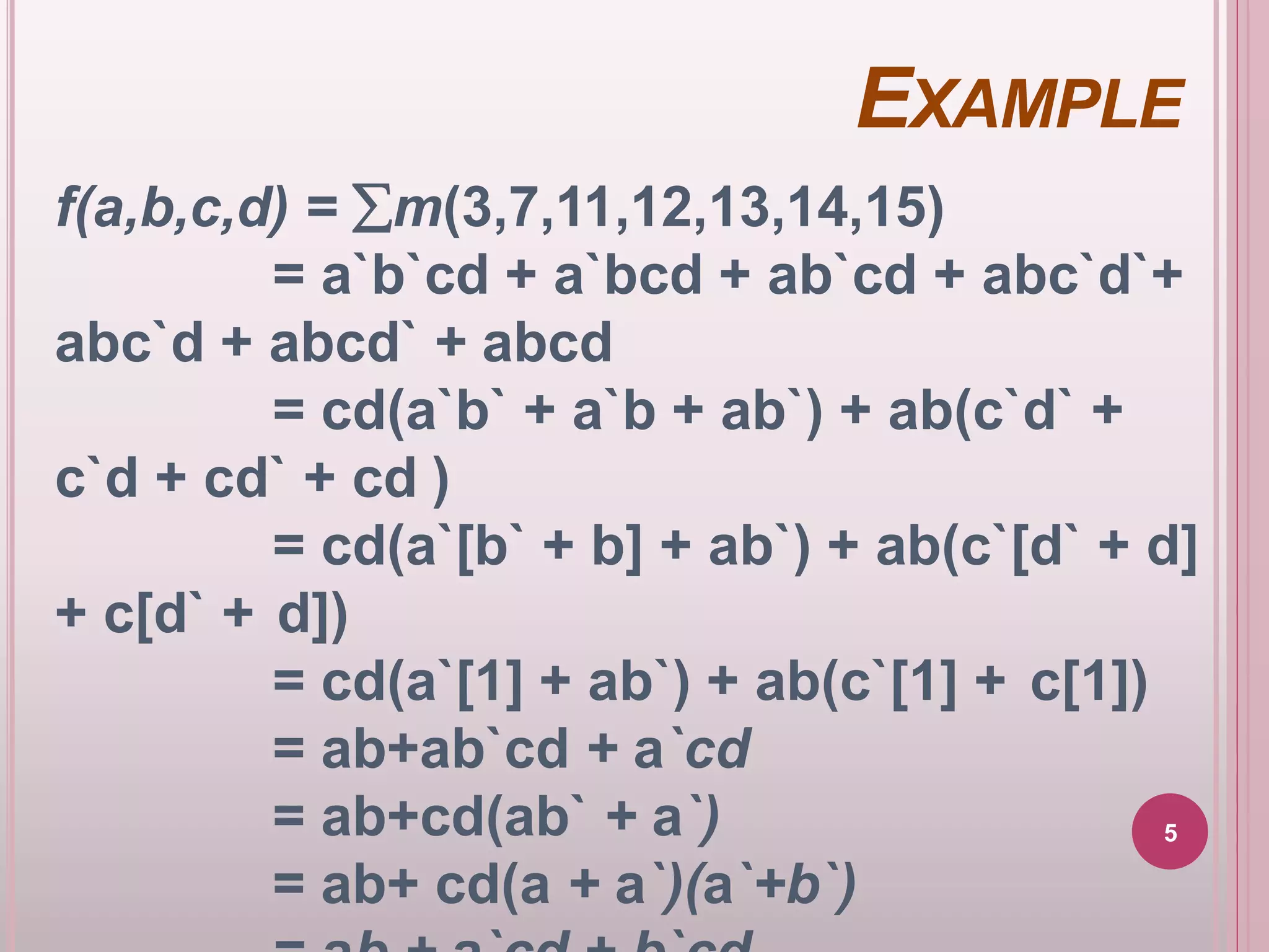 Boolean Algebra | PPT