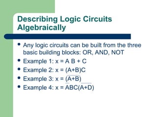 boolean algebra.ppt digital logic design, | PPT