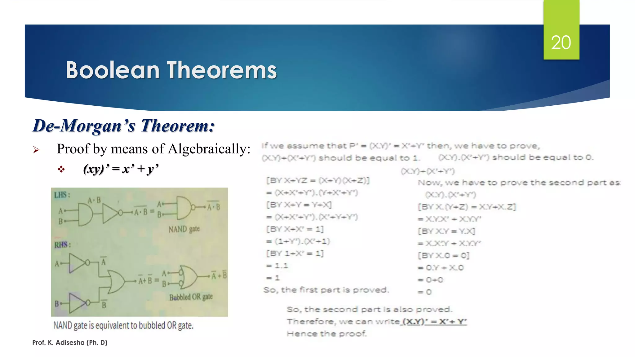 Boolean algebra & logic gates | PDF