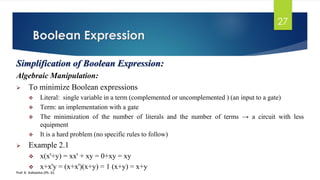 Boolean algebra & logic gates | PDF