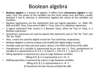 Boolean Aljabra.pptx of dld and computer | PPTX