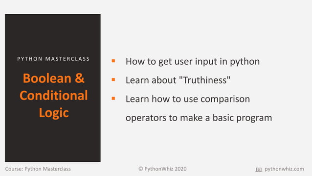 Boolean and conditional logic in Python | PPT