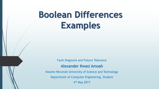Boolean difference examples | PPTX | Physics | Science