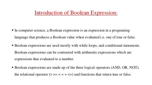 Boolean expression org.