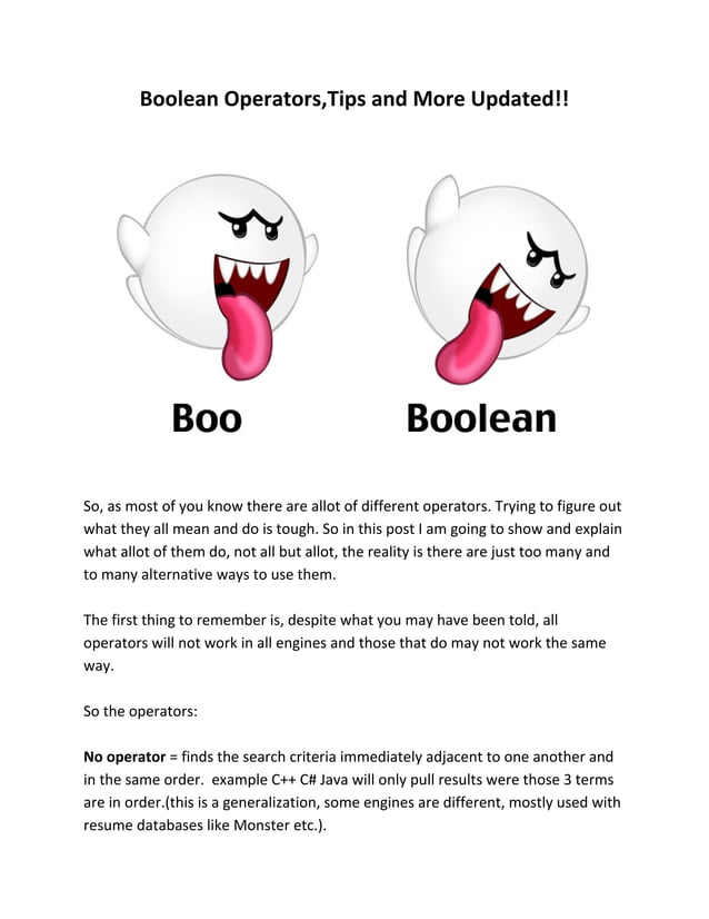 Boolean operators | PDF