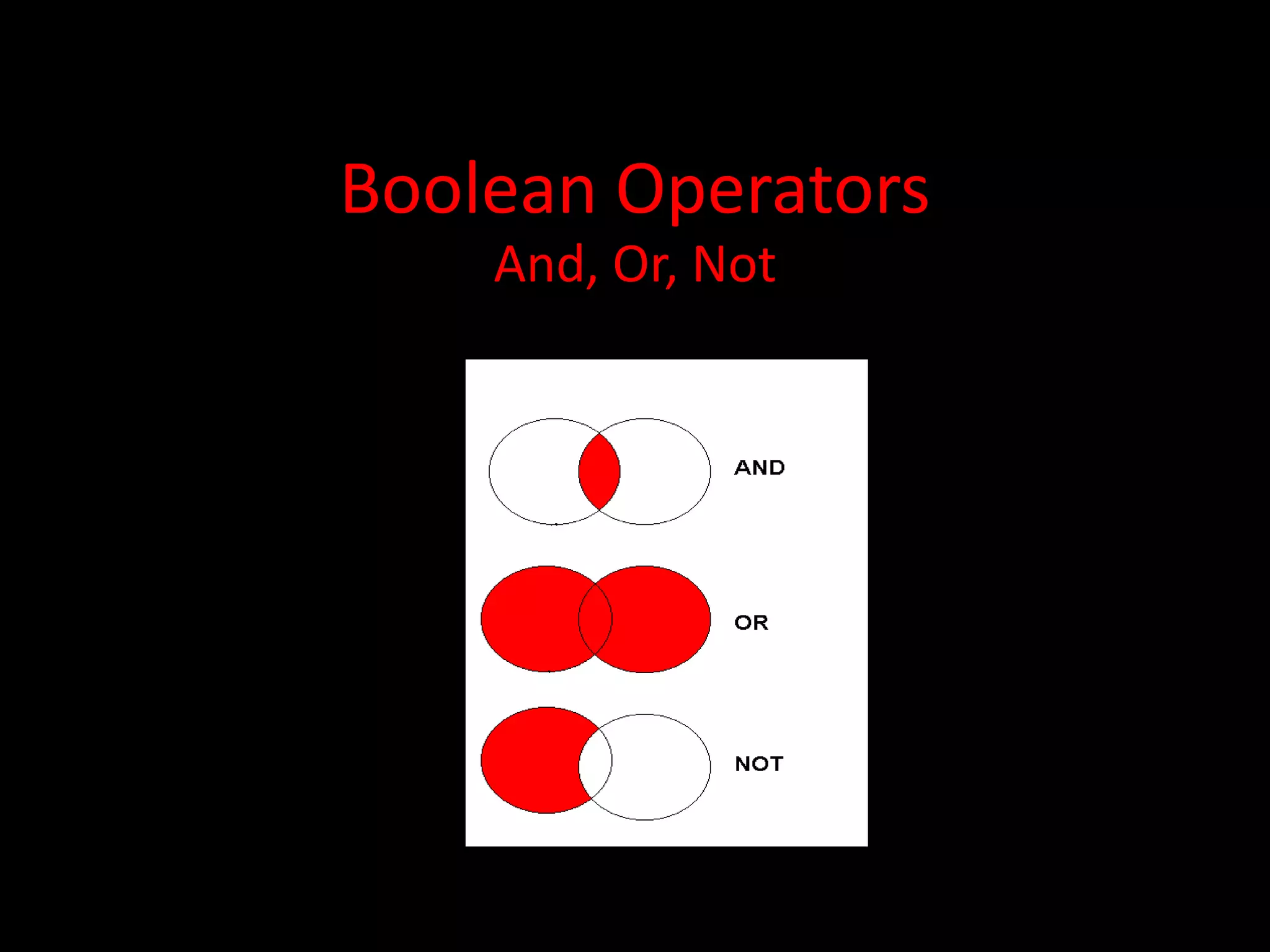 Boolean Operators | PPTX | Programming Languages | Computing
