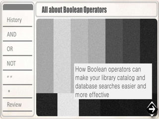 Boolean operators new