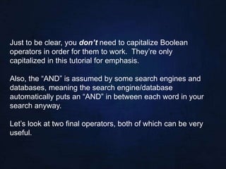 Boolean Searching | PPT