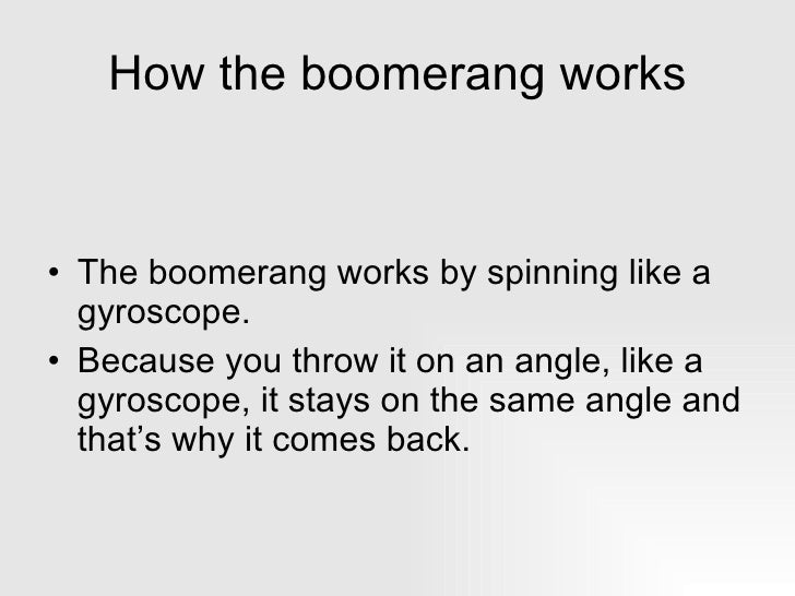 Boomerangs