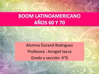 Alumna Durand Rodriguez
 Profesora : Anngiel tacca
   Grado y sección: 4°D
 