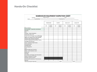 Hands-On Checklist
 