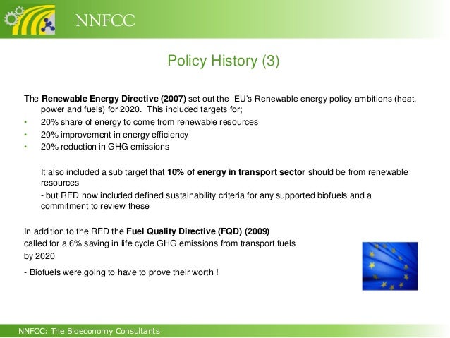 Sustainability criteria renewable energy directive