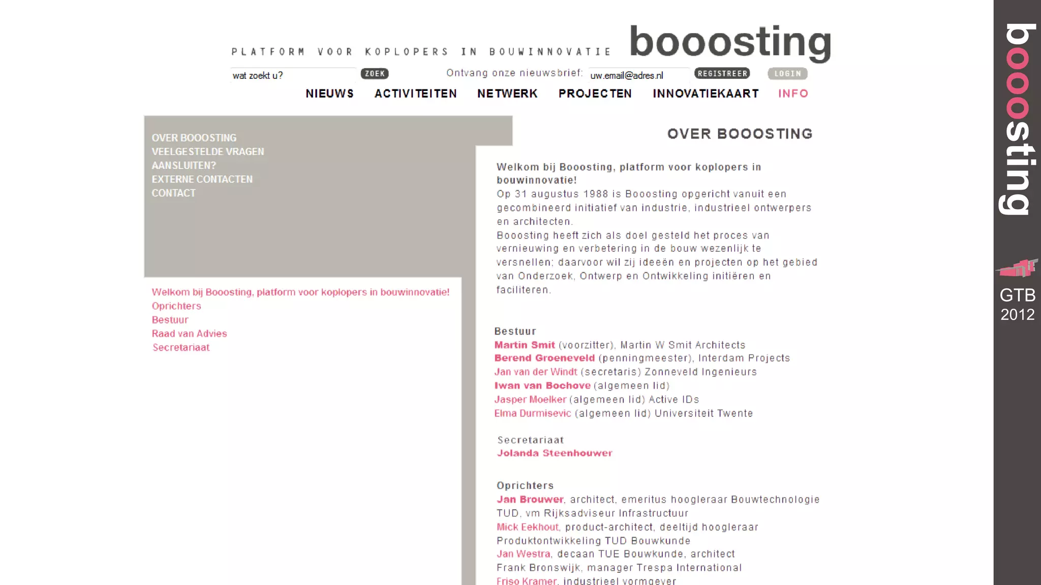 booosting
           GR
  TRANSFORMA


 GTB
     BUILDING




 2012
 